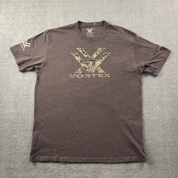Vortex Optics Shirt Adult Extra Large Brown Short Sleeve Casual Men's - Picture 1 of 14